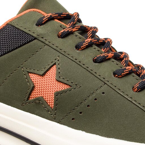 Tennis Converse One Star Ox 162544C Utility Green Campfire Orange