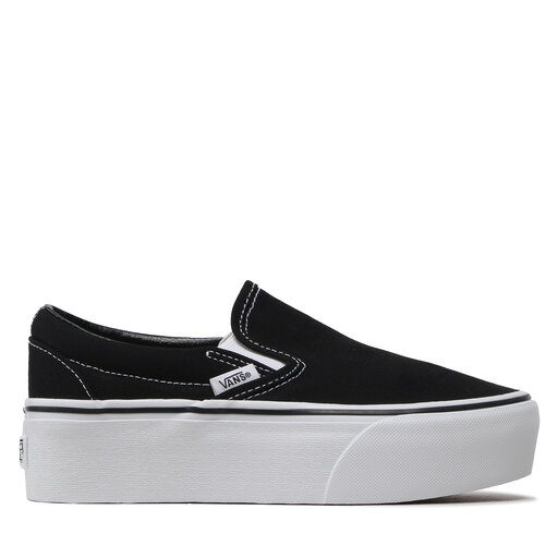 Slip on platform vans black Clearance