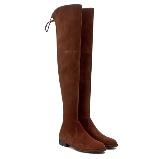 Muszkieterki Stuart Weitzman Lowland Walnut Suede eobuwie