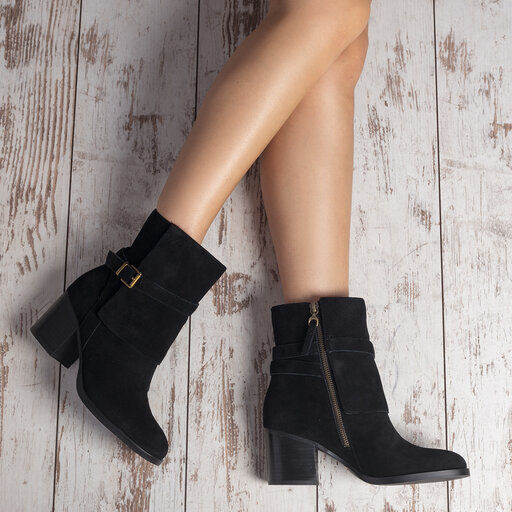 Botki Lauren Ralph Lauren Gilda 802709973001 Czarny eobuwie .pl