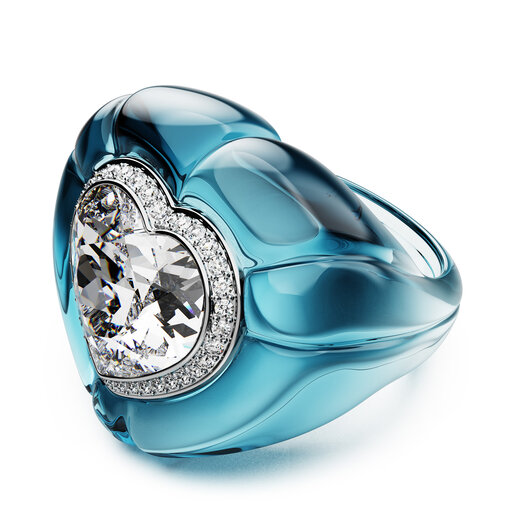 Кільце Swarovski Dulcis 5709965 Голубий | evzuttya.com.ua