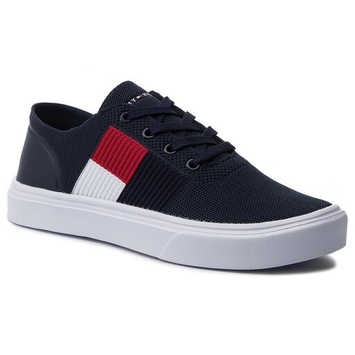Zapatillas de tenis Tommy Hilfiger Lightweight Knit Flag Sneaker FM0FM02545 Azul marino zapatos.es