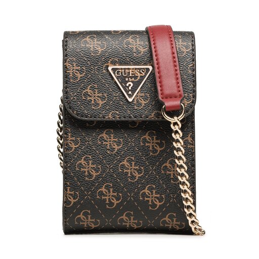 GUESS Damen Umhängetasche 'Noelle Flap Chit Chat Bag' – Mit Logo Und Kettengurt, Perfekt Fürs Handy