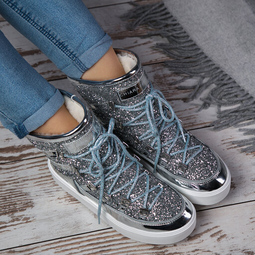 Stivali da neve Chiara Ferragni 18AI CF1762 Silver escarpe