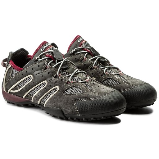 Scarpe basse Geox U Snake J U4207J 02214 C9F7W Dk Grey Ruby