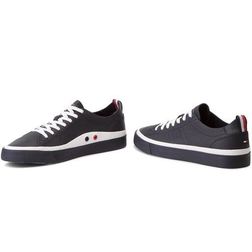 Tommy hilfiger unlined low cut leather sneaker hot sale