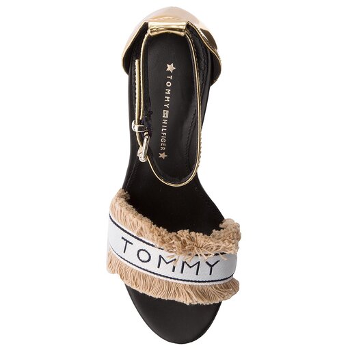 Tommy hilfiger mirror metallic heeled sandal on sale