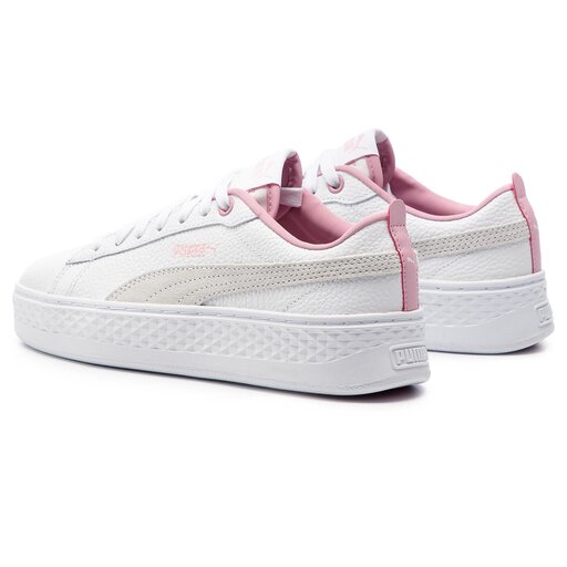 puma smash platform l white