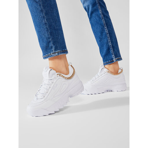 Fila disruptor outlet white gold