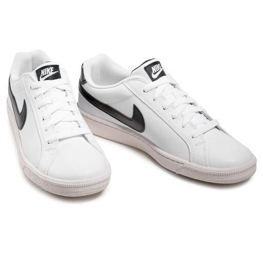 Nike men black solid court discount majestic leather sneakers