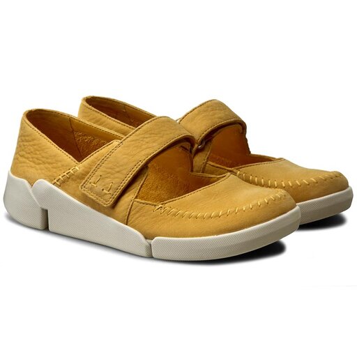 Scarpe basse Clarks Tri Amanda 261241694 Yellow Nubuck escarpe