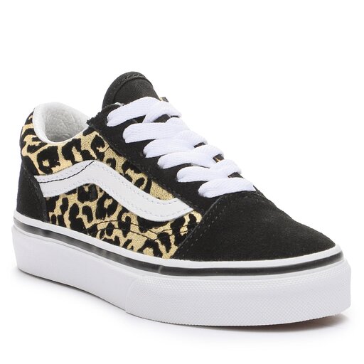 Black and leopard cheap print vans