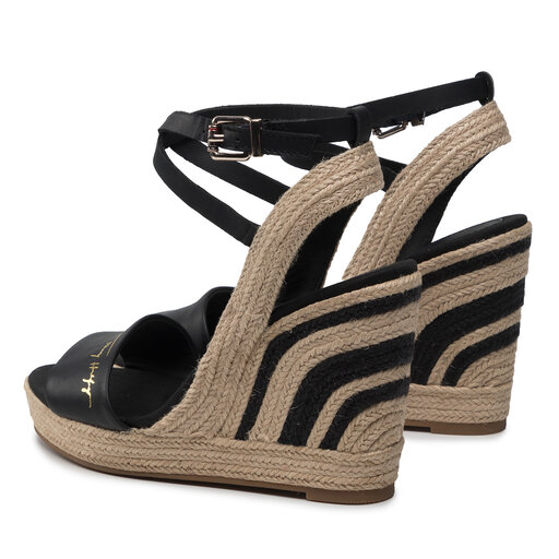 Tommy hilfiger elevated leather wedge sandal discount