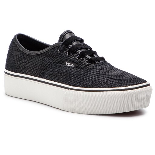 Vans leather sales authentic platform