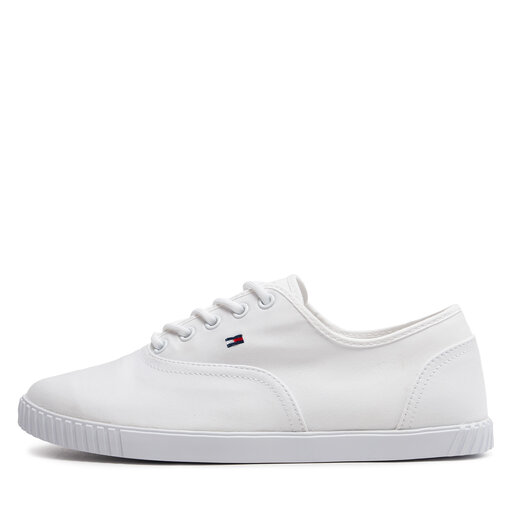 Tenisenes Tommy Hilfiger Canvas Lace Up Sneaker FW0FW07805 Balts eapavi.lv