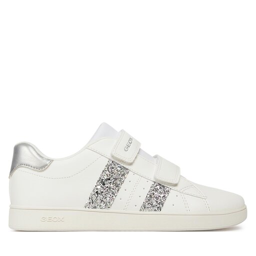 Geox Fille B Eclyper Girl A - Baskets Enfants Confortables Avec Scratch Et Lacets Élastiques