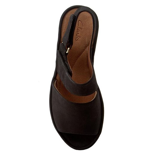 Sand ly Clarks Clarene Allure 261242804 Black Nubuck eobuv.cz