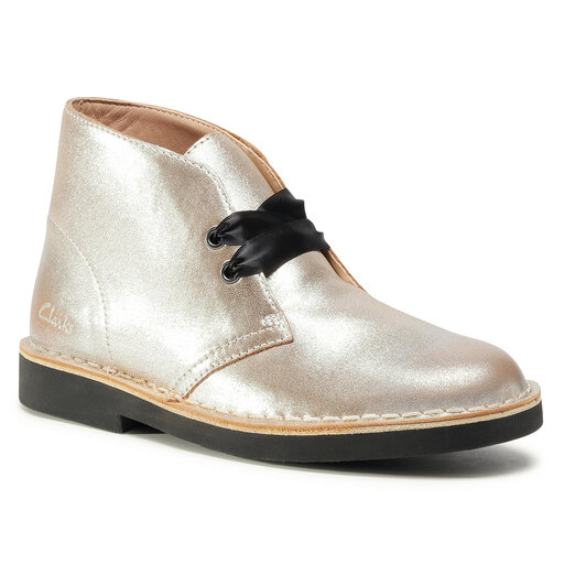 Clarks desert boots silver clearance