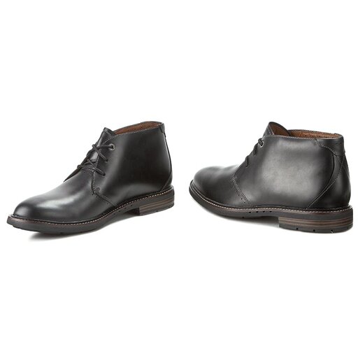 Trzewiki Clarks Unelott Mid 261203297 Black Leather eobuwie .pl