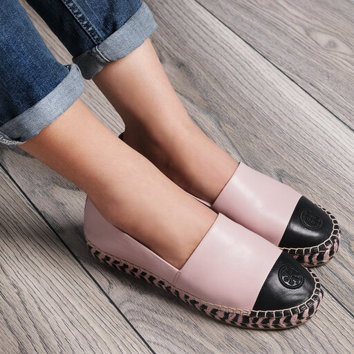 Espadrilles Tory Burch Color Block Platform 48533 Rose chaussures