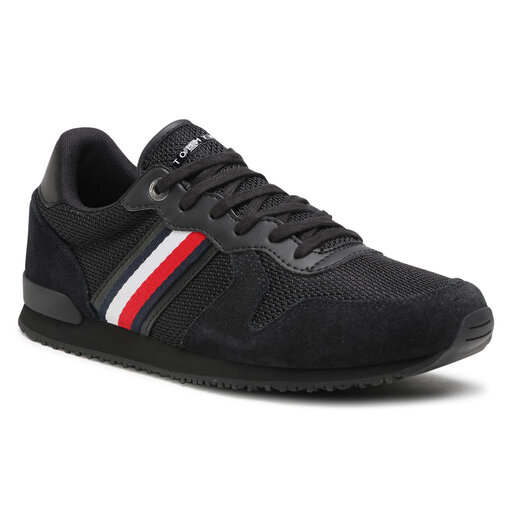 Sneakers Tommy Hilfiger Iconic Material Mix Runner FM0FM03470 Schwarz eschuhe.at