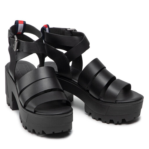 tommy jeans chunky heeled sandals