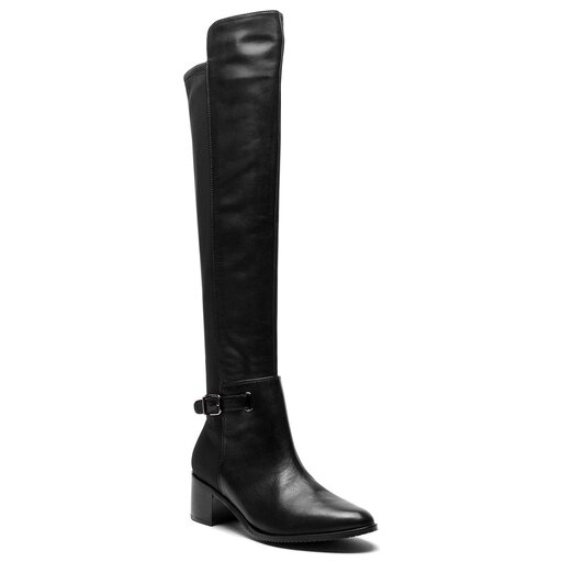 Over knee boots Clarks Poise Orla 261360104 Black Leather eskor