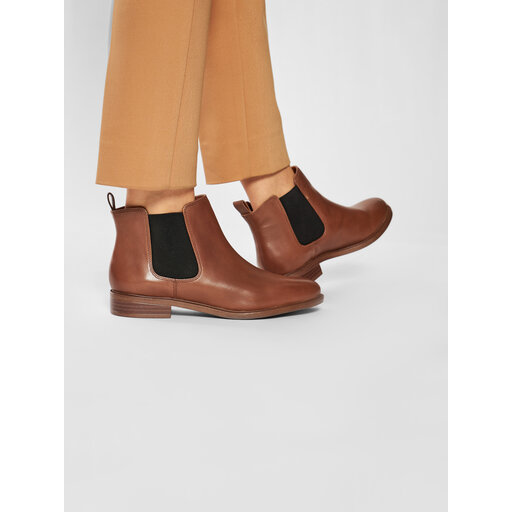 Bottines Chelsea Clarks Taylor Shine 261186314 Marron fr.eschuhe.ch
