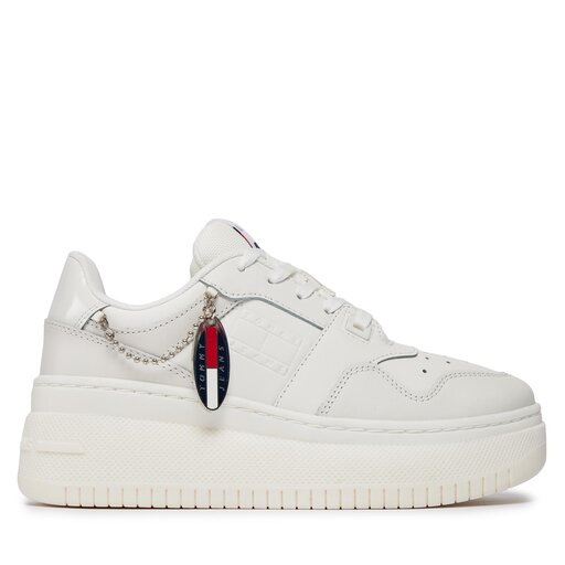 Sneakers Tommy Jeans Tjw Retro Basket Flatform Charm EN0EN02421 Ecru