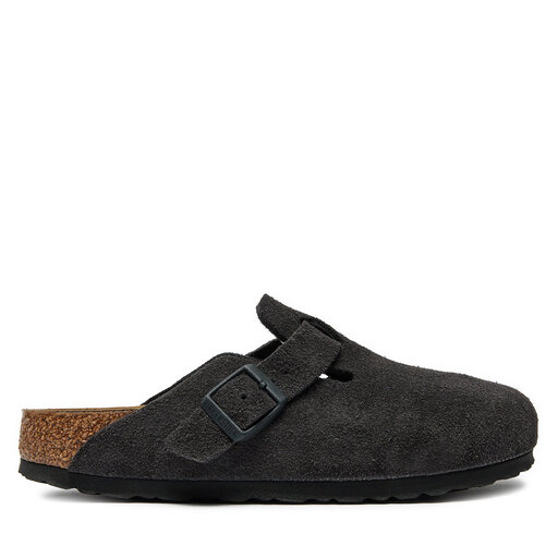Klapki Birkenstock Boston zamsz 1028552 Szary | eobuwie.com.pl