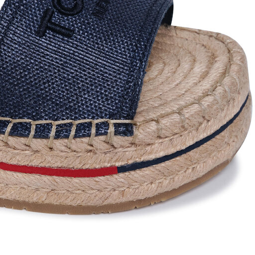 Espadrilles Tommy Hilfiger Tropical Fade Opened Espadrille FW0FW04964 Dunkelblau eschuhe
