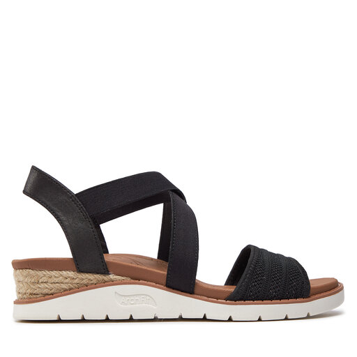 Sandali Skechers Bobs Arch Fit Beach Kiss Boho Beyond 114013 BLK Nero escarpe