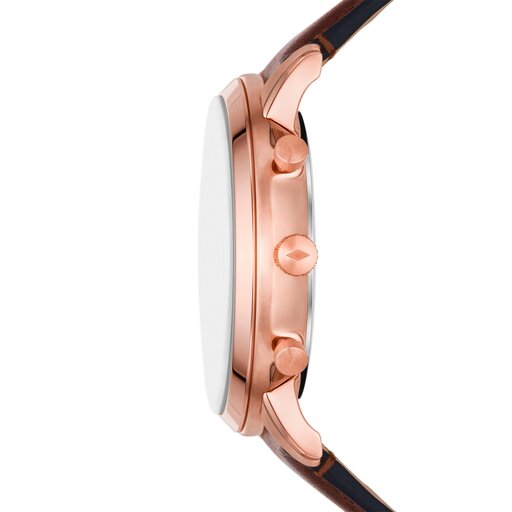 Fossil chronograph rose gold discount