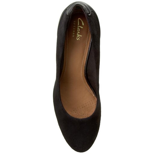 P buty Clarks Chorus Chic 261195304 Black Suede eobuwie .pl
