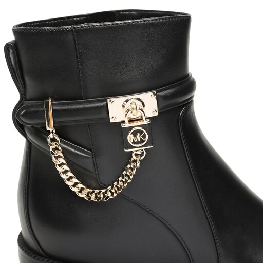Stiefeletten MICHAEL Michael Kors Hamilton Flat Bootie 40F3HAME5L Schwarz eschuhe