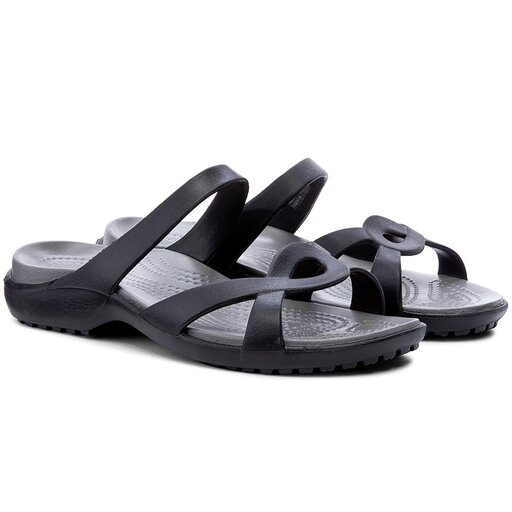 lapi Crocs Meleen Twist Sandal W 202497 Black Smoke epantofi.ro