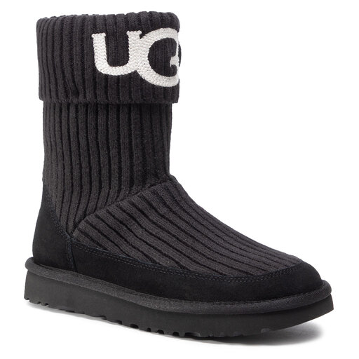 Schneeschuhe Ugg W Classic Ugg Knit 1105709 Schwarz eschuhe