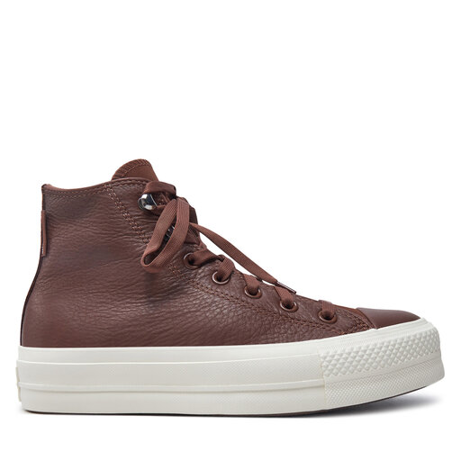 Bambas Converse Chuck Taylor All Star Lift Platform Water Repellent Leather A10362C Marron zapatos.es