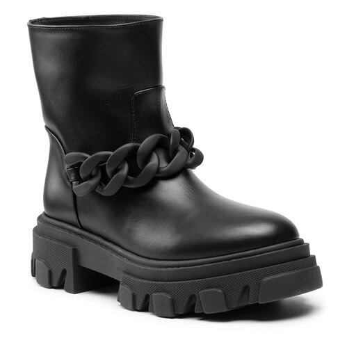 STOKTON Calzature Donna Anfibi in Pelle Nera con Cinturini e Borchie in Oro  Fondo Carrarmato - Stokton - Spatarella.eu