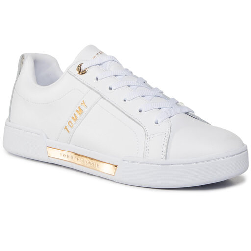 Sneakersy Tommy Hilfiger Branded Outsole Strappy Sneaker FW0FW05217 Biały