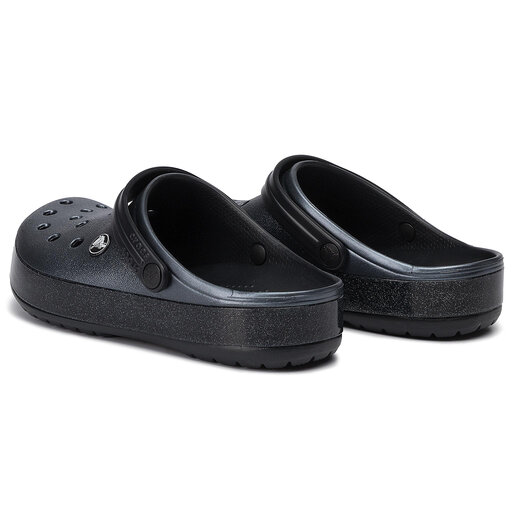 lapi Crocs Crocband Printed Clog 205834 Metallic Black epantofi.ro