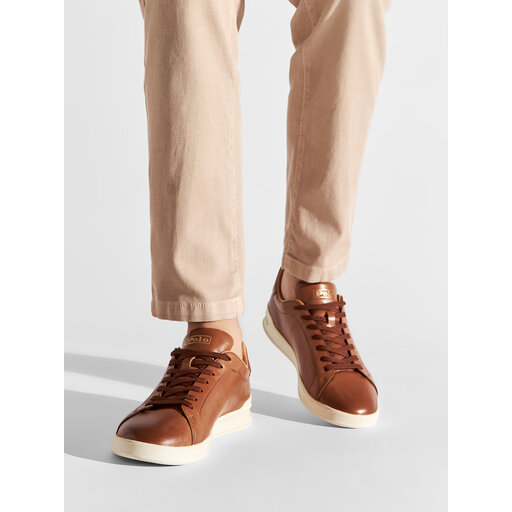 Sneakersy Polo Ralph Lauren Hrt Ct II 809845110005 Brązowy