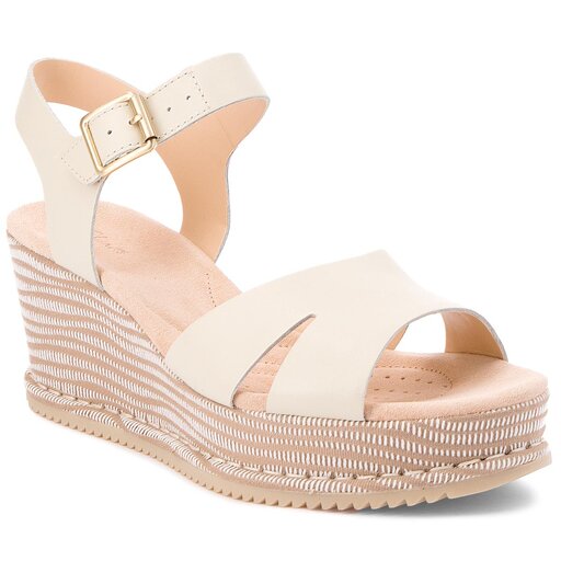 Sanda y Clarks Akilah Eden 261309554 White Combi Leather