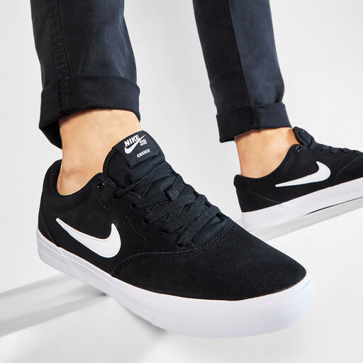 nike sb charge suede black and white