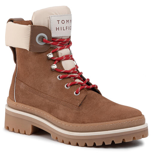 Botas Tommy Hilfiger Sporty Outdoor Lace Up Bootie FW0FW04343 Marron zapatos.es