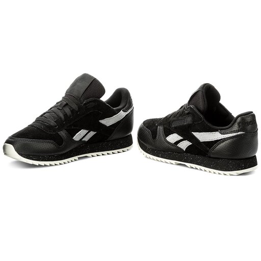 Zapatos Reebok Cl Lthr Ripple Sm BS9726 Black Cool Shadow Chalk