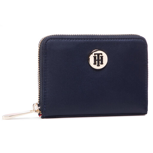 Pénztárca Tommy Hilfiger Poppy Med Za Corp AW0AW08911 Sötétkék