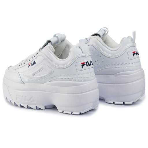 Zapatillas Deportivas Blancas Con Cordones Modelo Disruptor Wedge