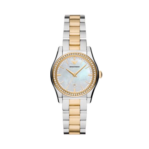 Emporio armani watch silver and gold online