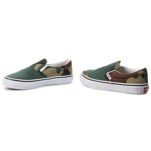 Woodland camo slip on vans hot sale